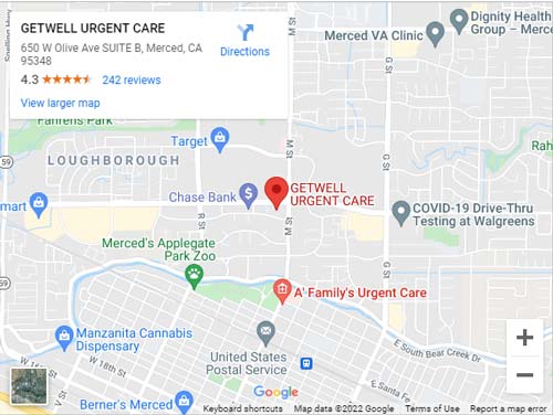 Get Directions to Getwell Urgent Care in Merced, CA